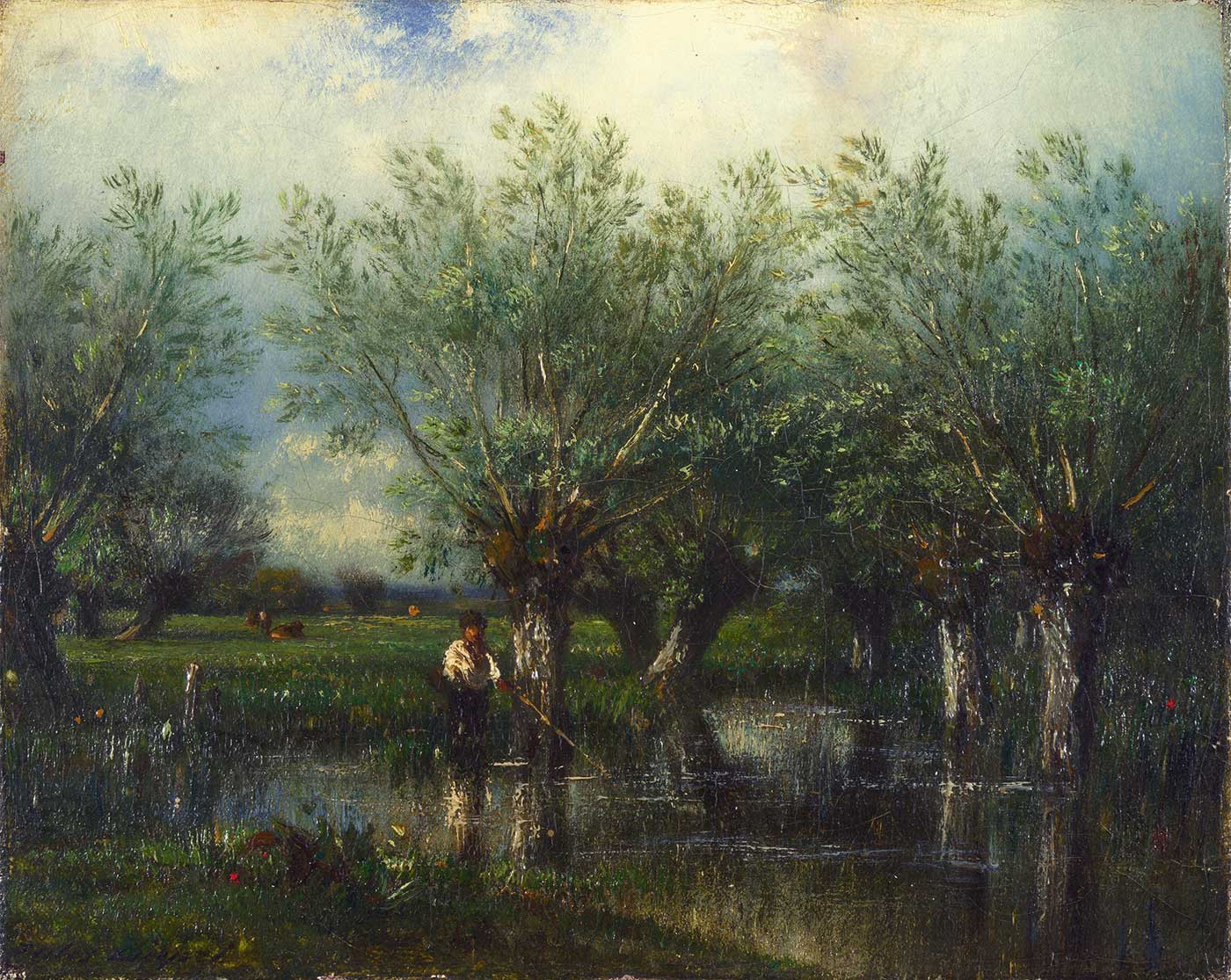 Jules Dupre Balık Avı Kanvas Tablo