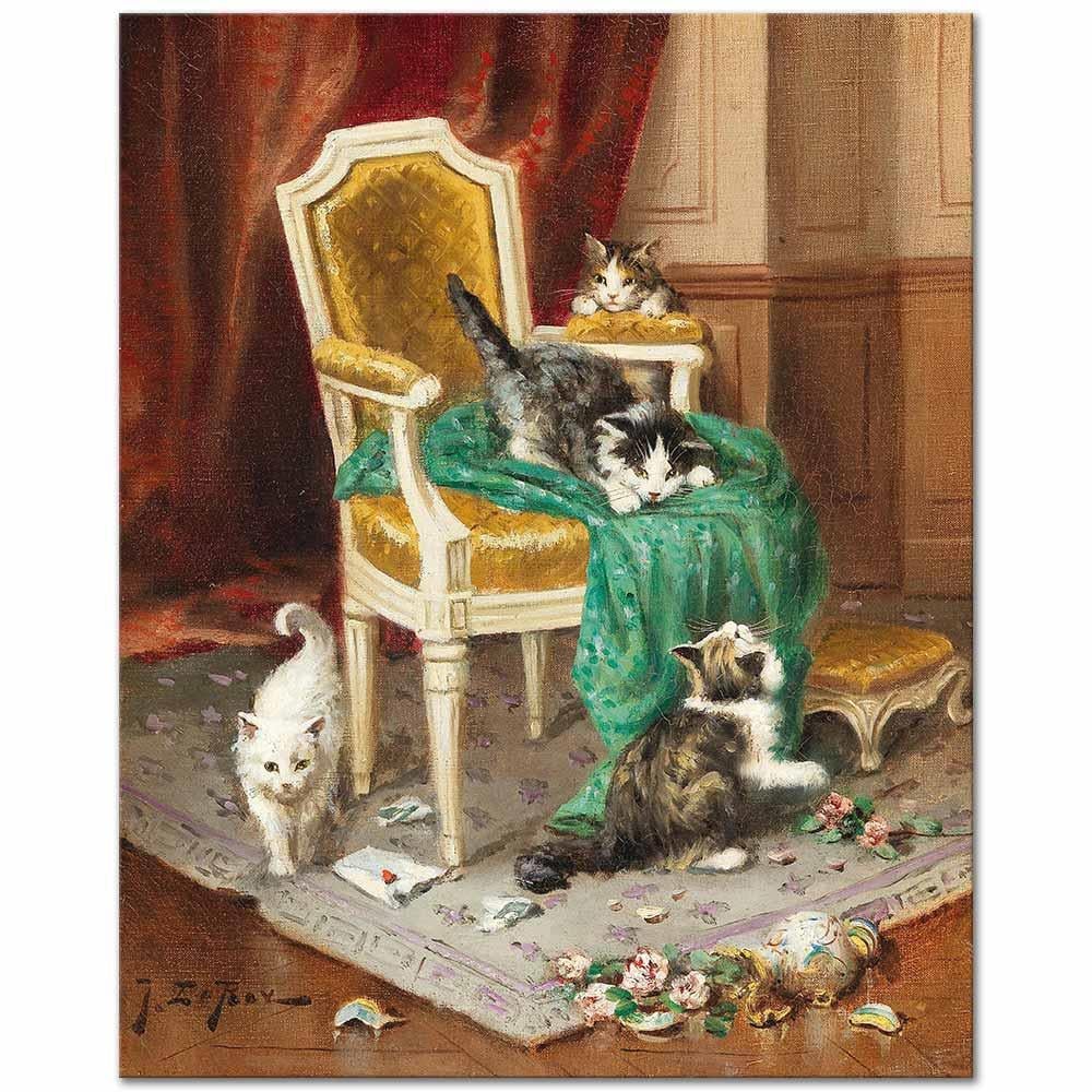 Playful Cats by Jules Leroy