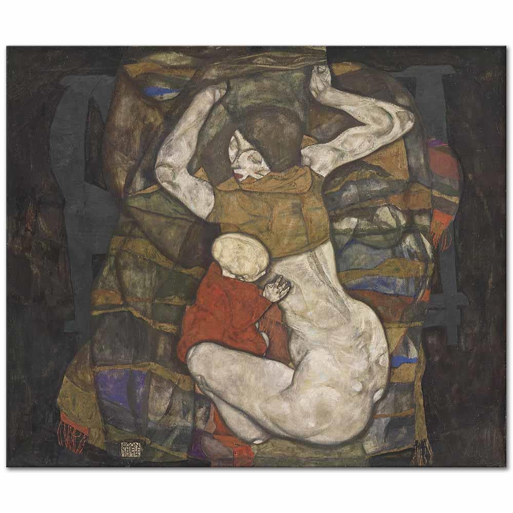 Egon Schiele Genç Anne Kanvas Tablo