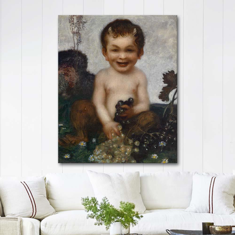 Franz von Stuck Genç Faun Kanvas Tablo
