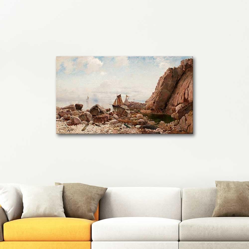Justus Lundegard Sail Barges at Anchor at Klippvagg Art Print