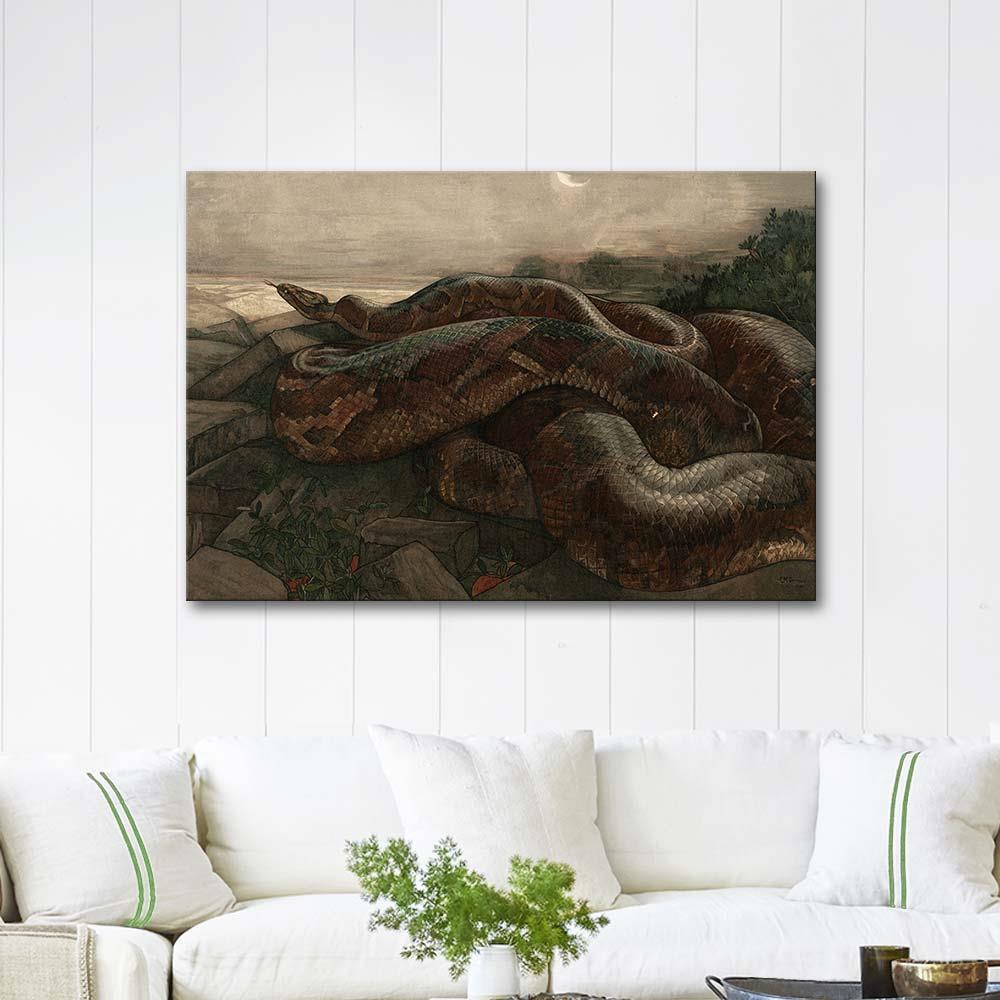 Charles Maurice Detmold Piton Kaa Kanvas Tablo