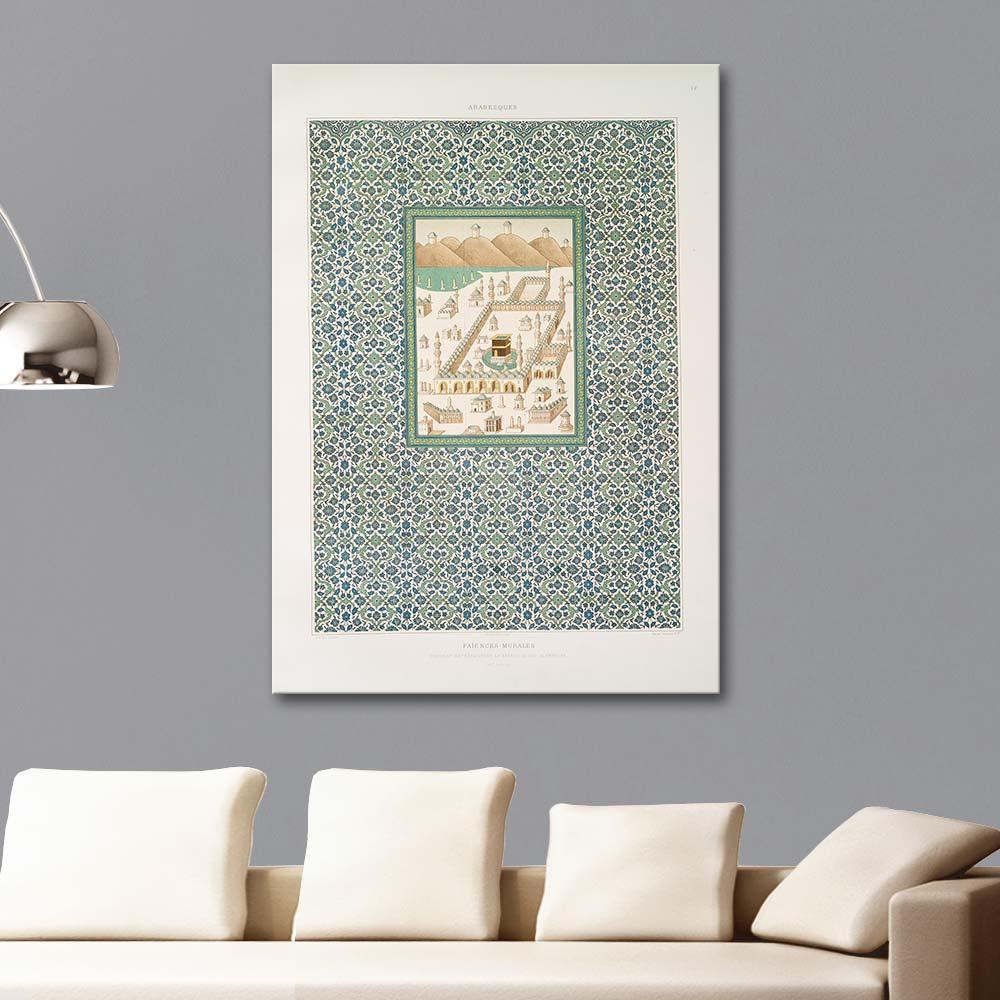 Emile Prisse d'Avennes Kabe ve Çevresi Kanvas Tablo