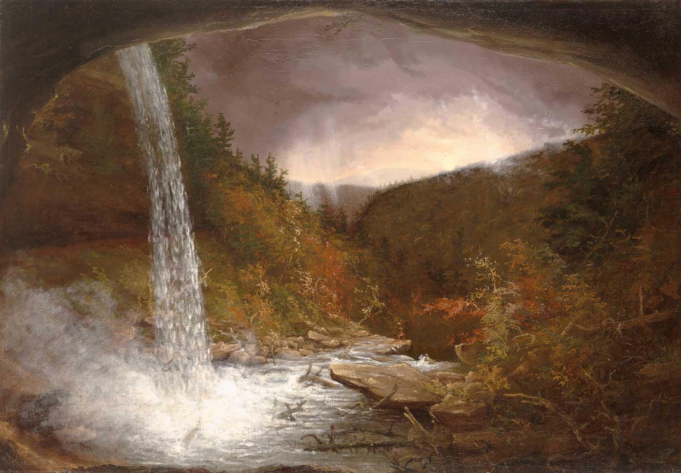 Thomas Cole Kaaterskill Şelalesi Kanvas Tablo