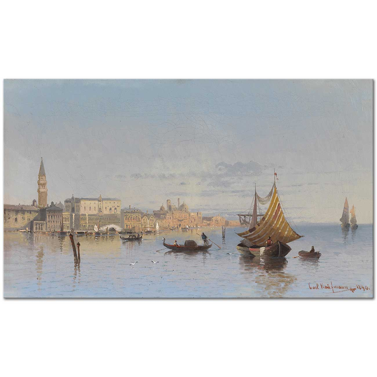 Karl Kaufmann Venedik Manzarası Kanvas Tablo
