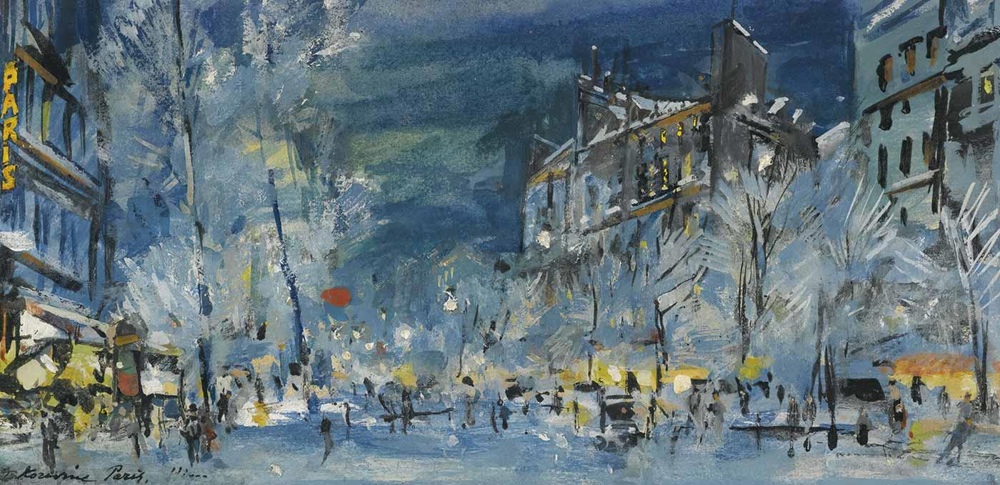 Konstantin Korovin Paris'te Kış Kanvas Tablo