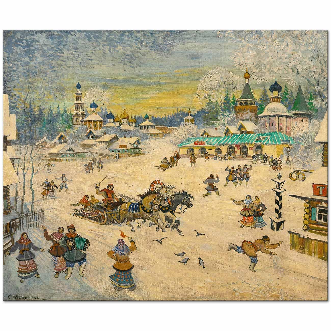 Town Square by Konstantin Korovin