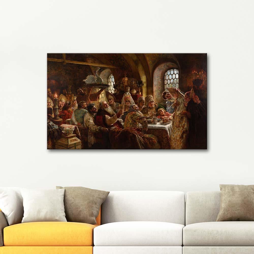 Konstantin Makovsky Bir Rus Soylu Düğünü Kanvas Tablo