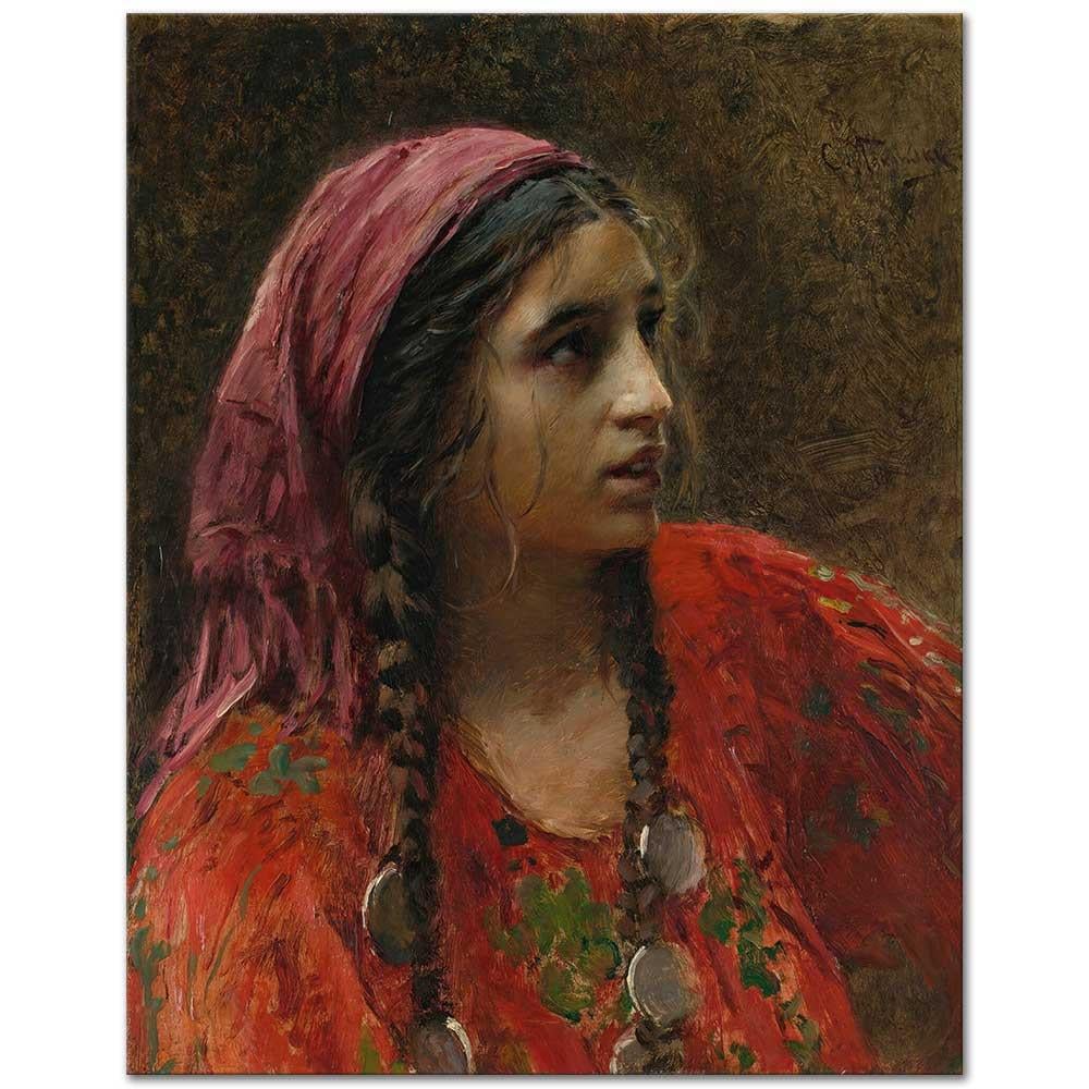 Konstantin Makovsky Çingene Kızı Kanvas Tablo