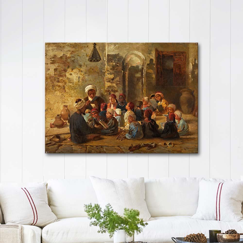 Konstantin Makovsky Kahire'de Bir Sınıf Kanvas Tablo
