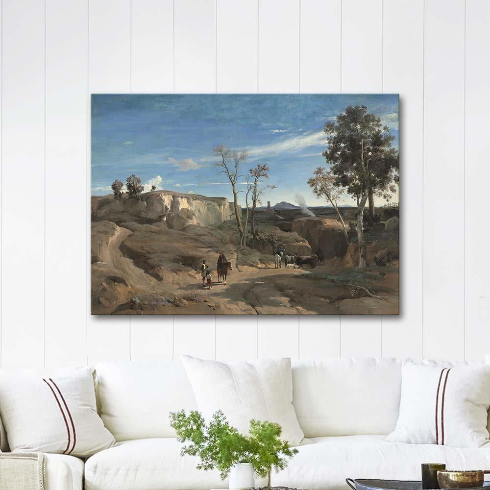 La Cervara The Roman Countryside by Jean Baptiste Camille Corot as Art Print