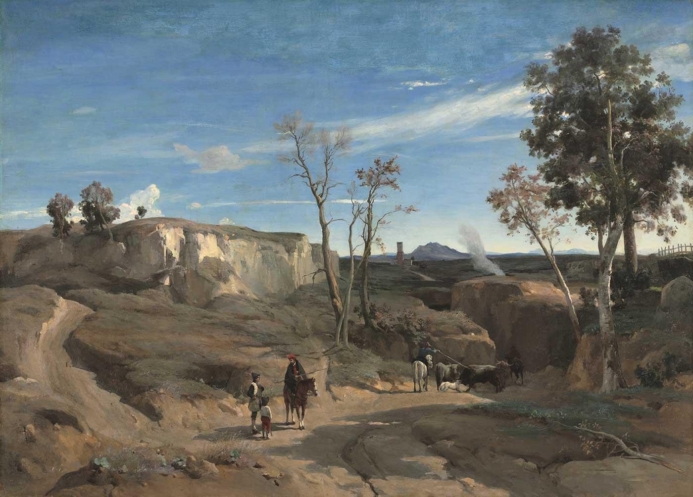 La Cervara The Roman Countryside by Jean Baptiste Camille Corot as Art Print
