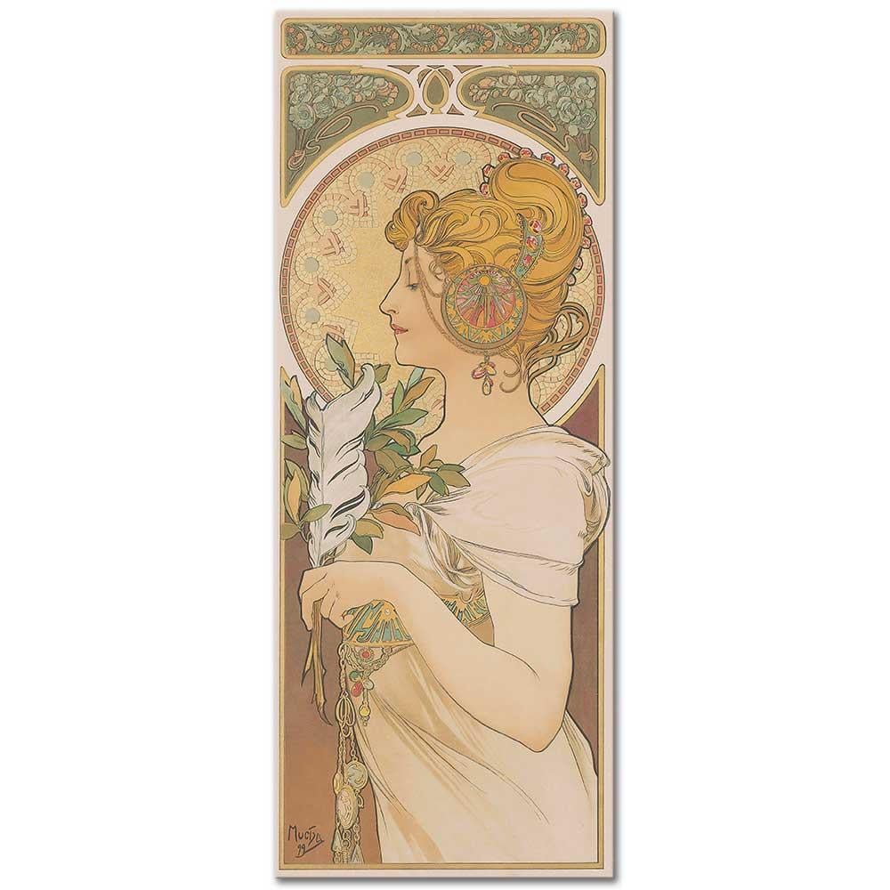 Alphonse Mucha Tüy Kanvas Tablo