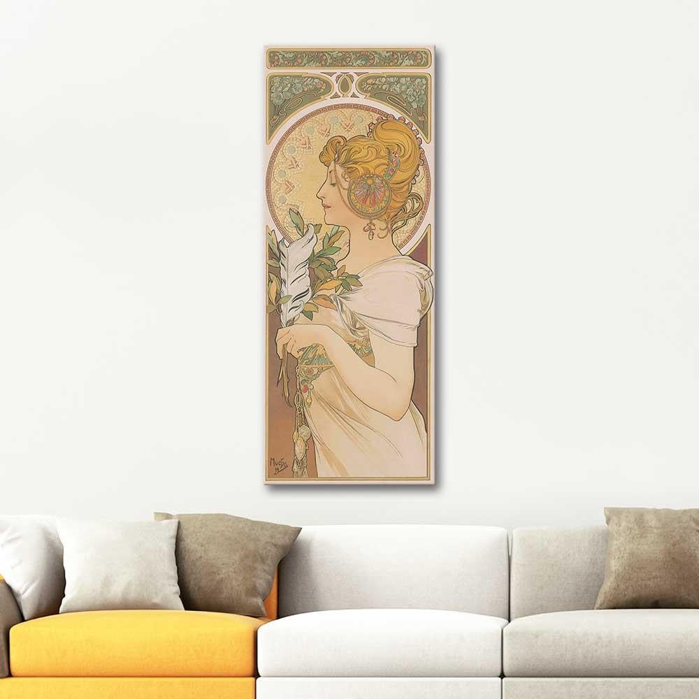 Alphonse Mucha Tüy Kanvas Tablo