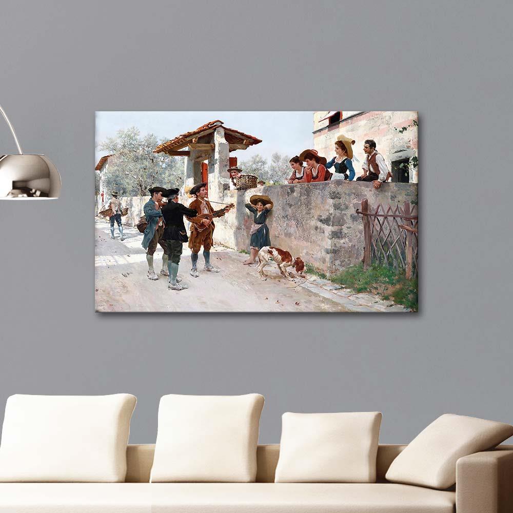 La Serenata by Raffaello Sorbi as Art Print