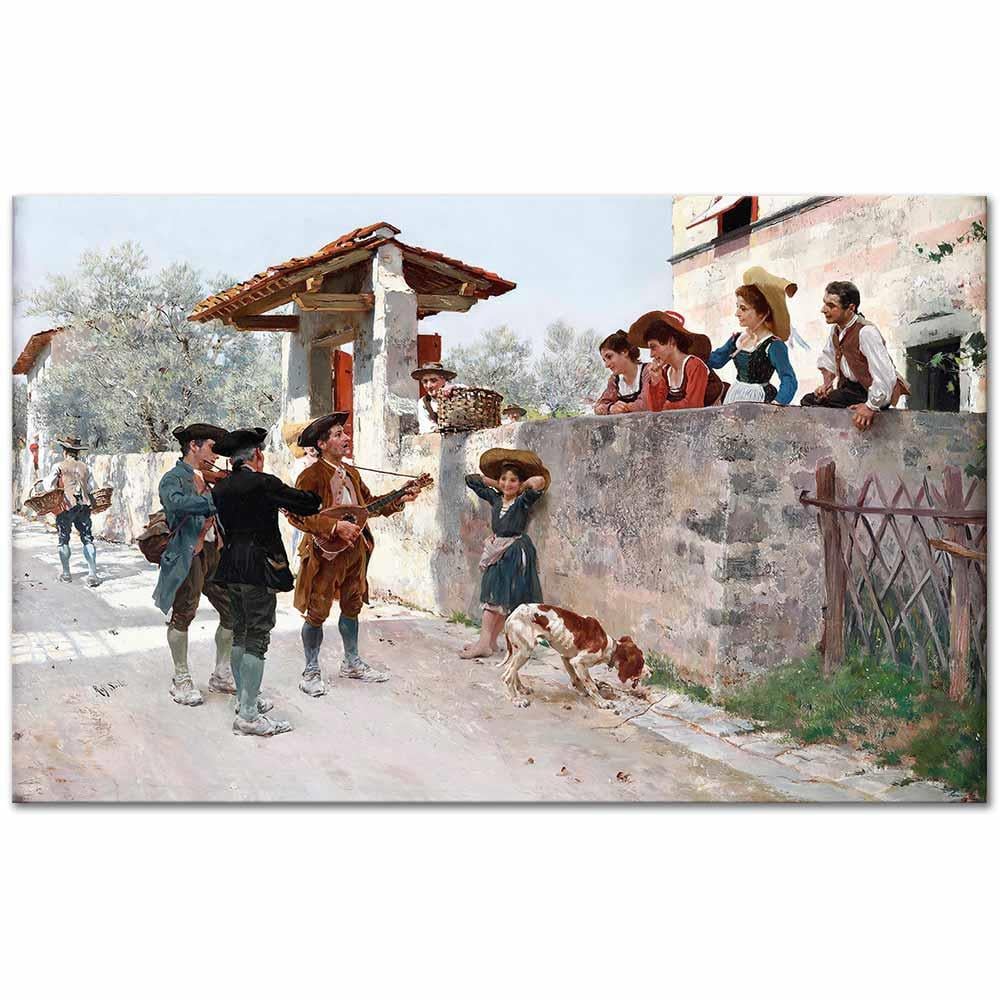 La Serenata by Raffaello Sorbi as Art Print