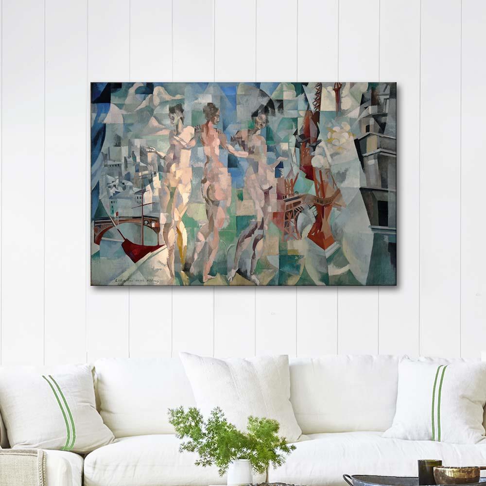 Robert Delaunay Paris Şehri Kanvas Tablo