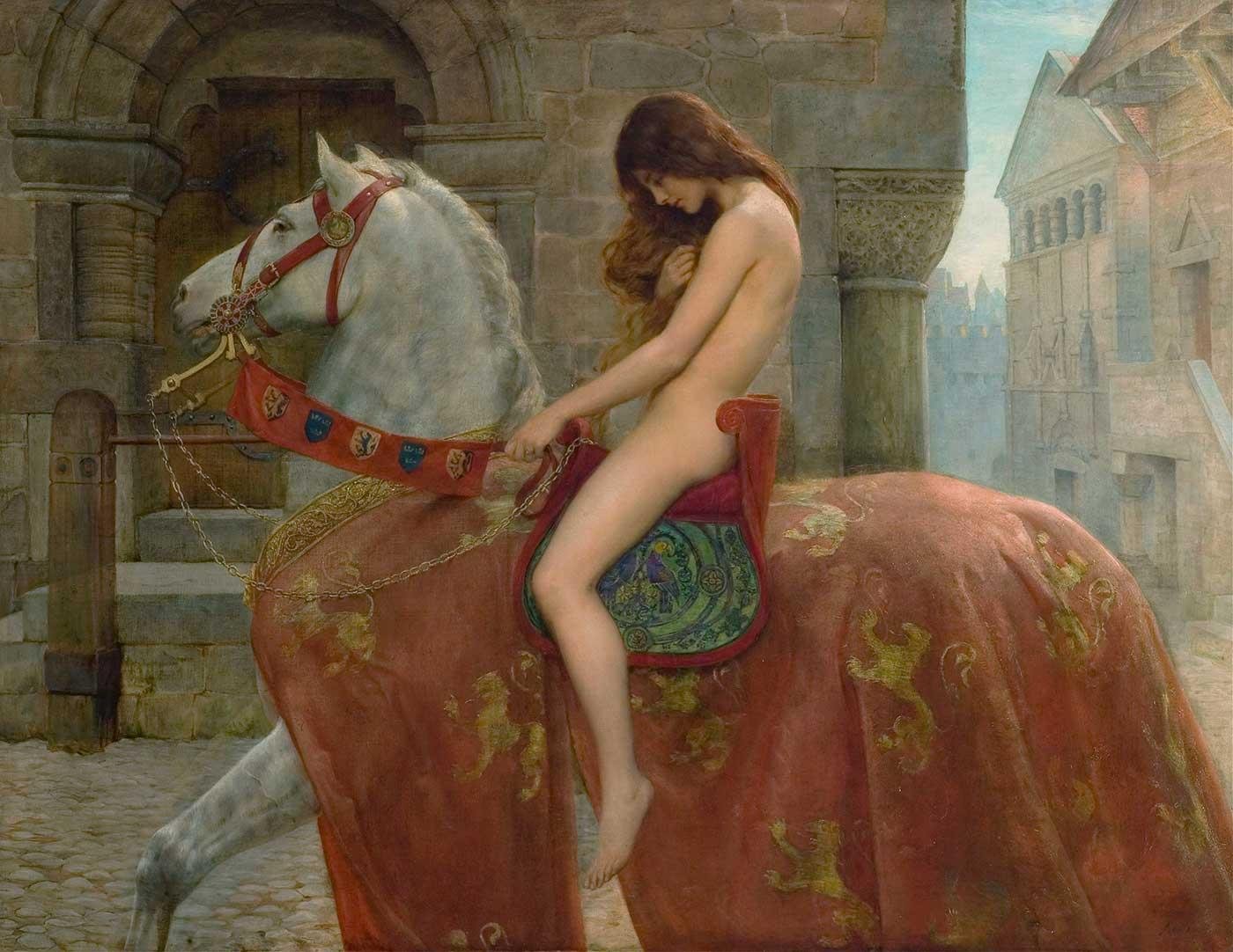 John Collier Lady Godiva Kanvas Tablo