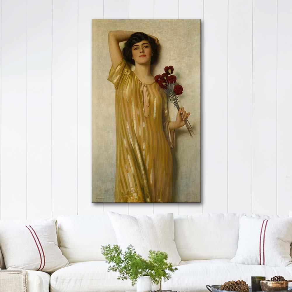 Lady in Yellow by Max Nonnenbruch as Art Print