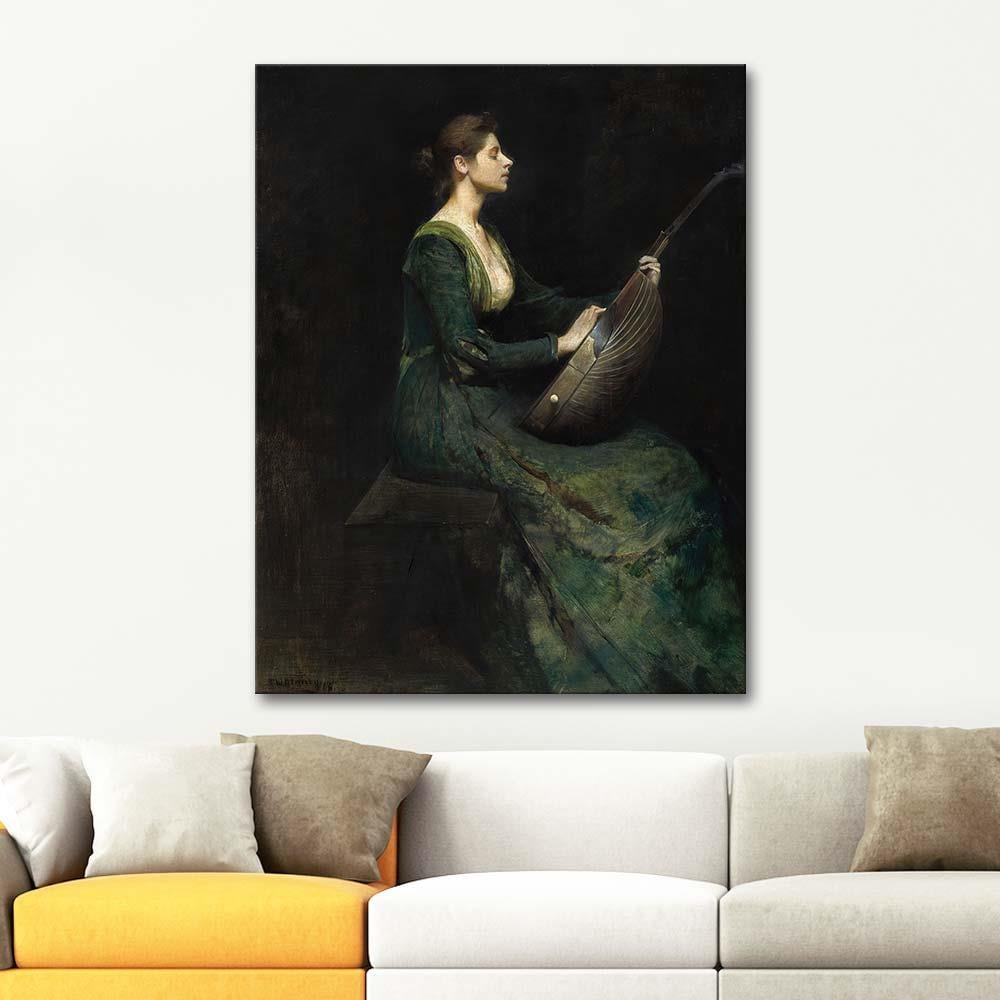 Thomas Wilmer Dewing Kadın ve Lut Kanvas Tablo