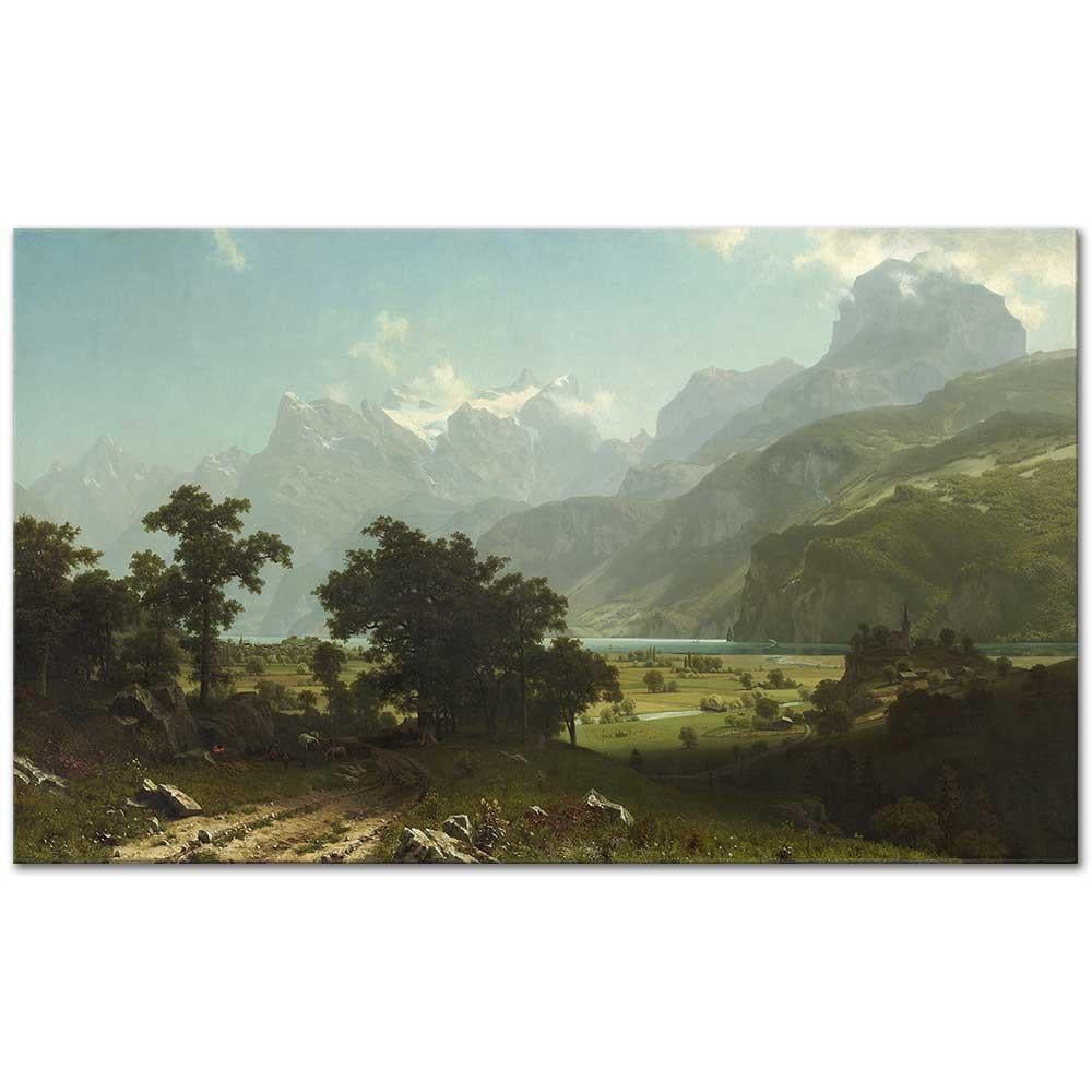 Albert Bierstadt Lucerne Gölü Kanvas Tablo