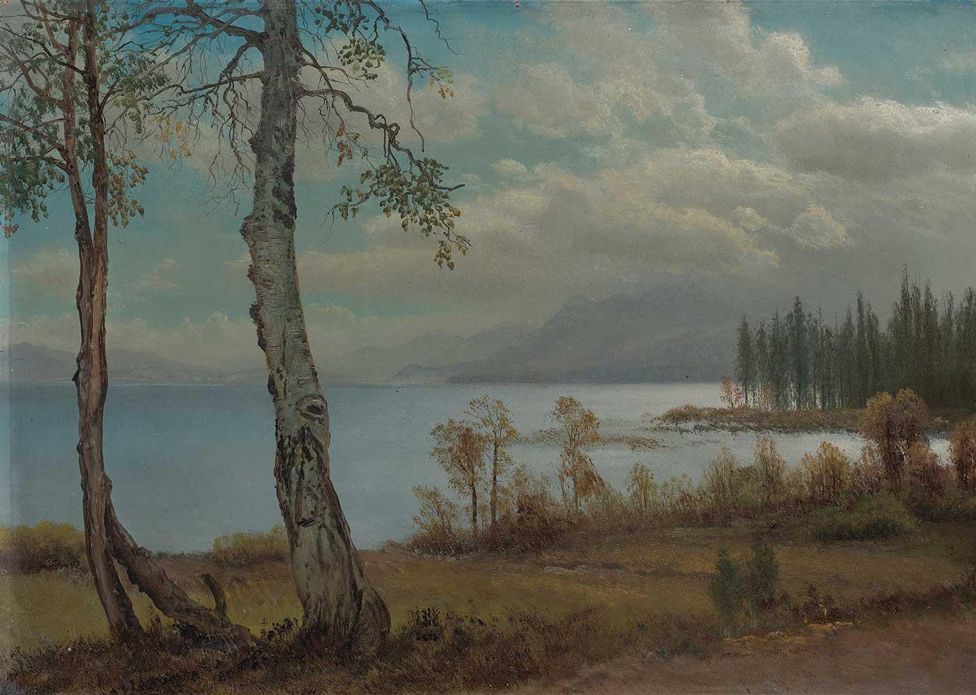 Albert Bierstadt Tahoe Gölü Kanvas Tablo