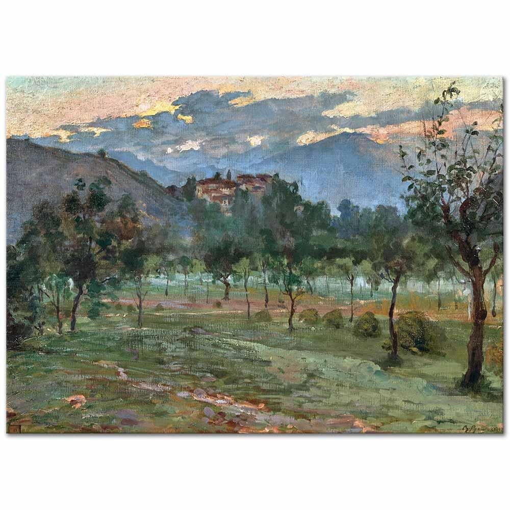 Landscape at Sunset by Bartolomeo Bezzi as Art Print