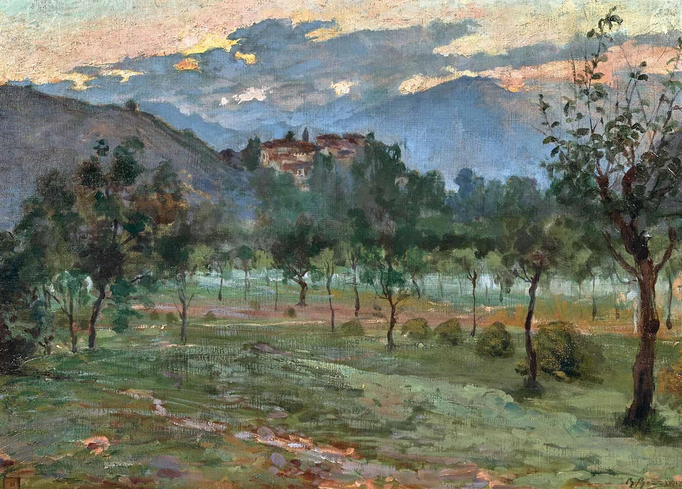 Landscape at Sunset by Bartolomeo Bezzi