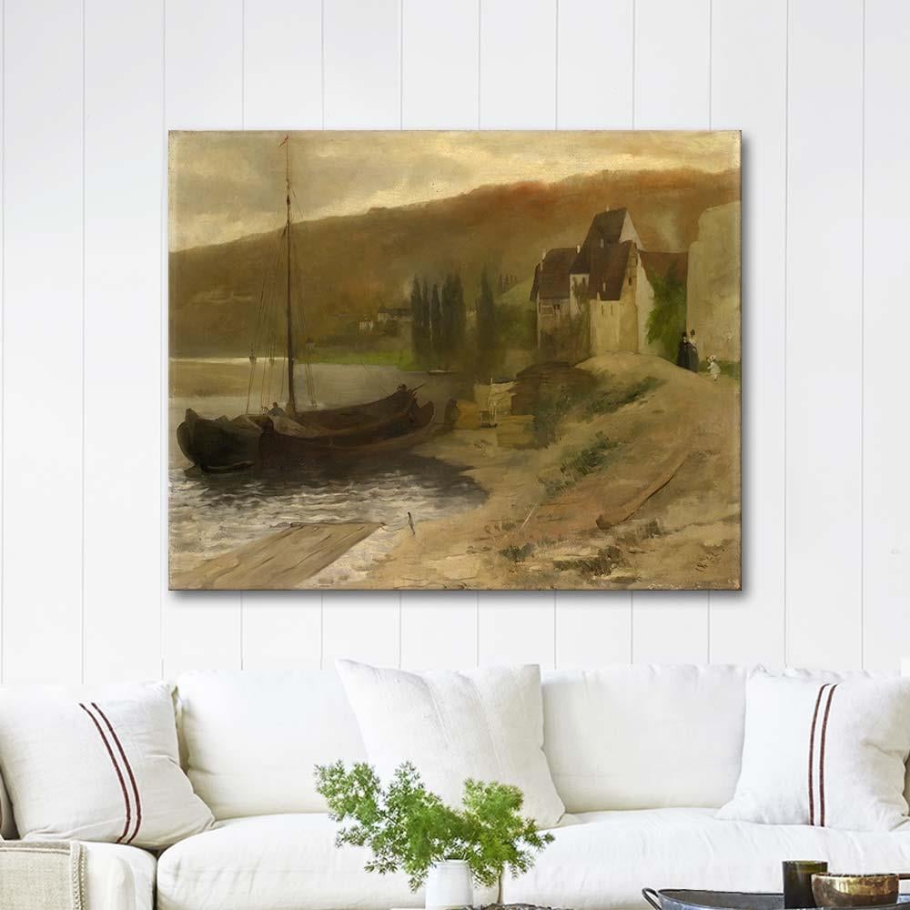 Landscape at the Main River by Ernesto Schiess as Art Print