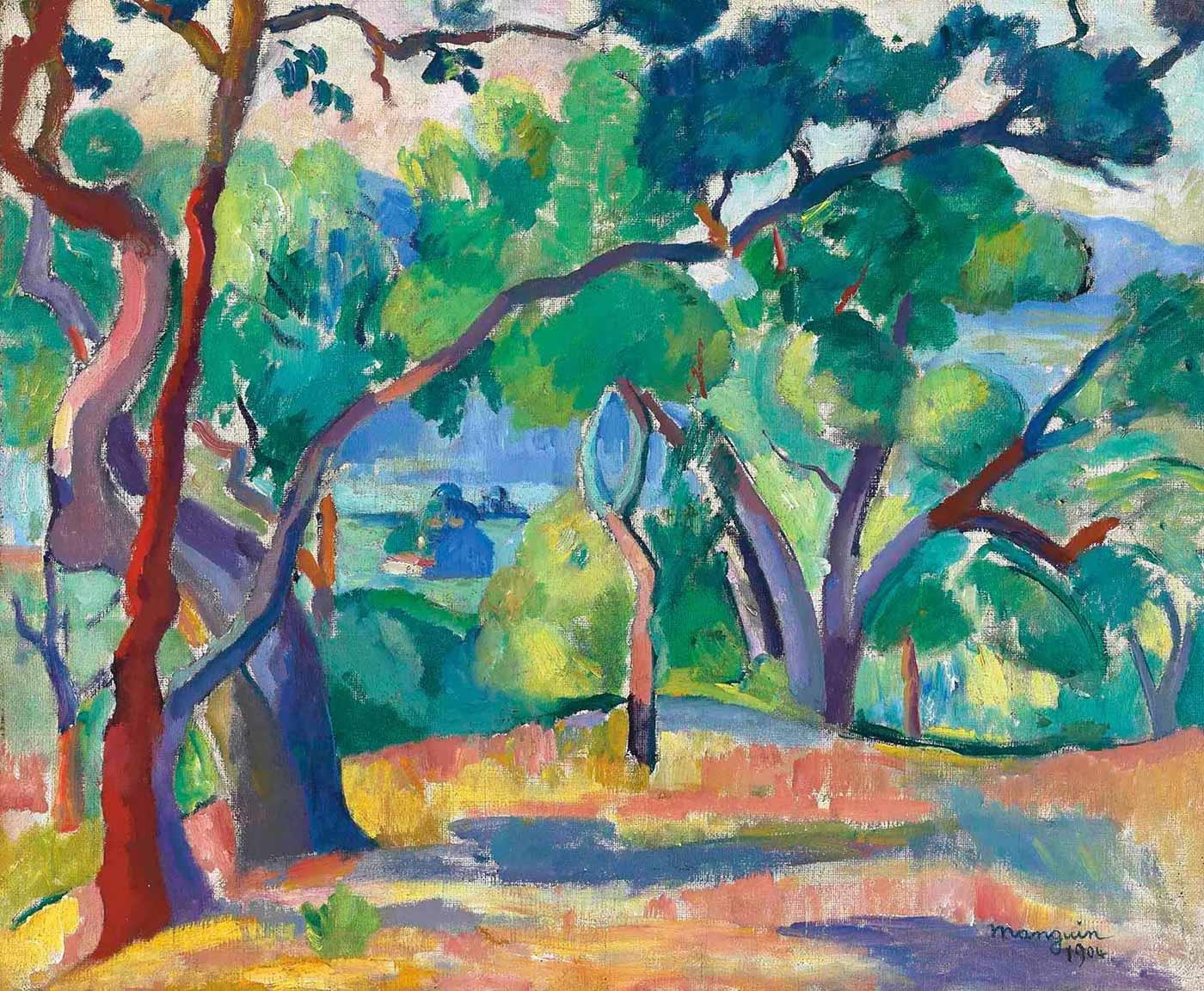 Henri Manguin Saint Tropez Manzarası Kanvas Tablo