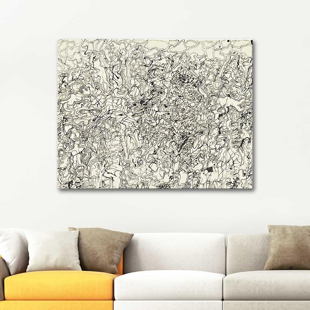 Jean Dubuffet İki Figürlü Manzara Kanvas Tablo