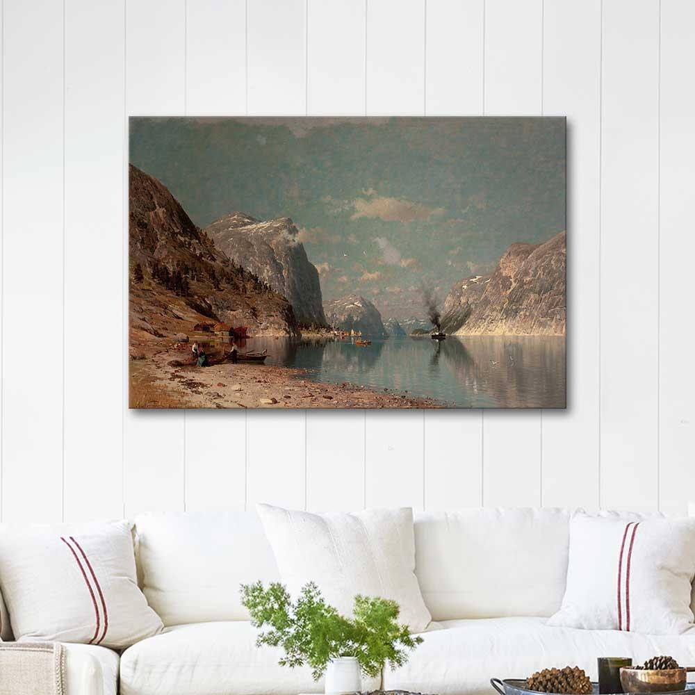 Landscape with Fjords by Adelsteen Normann as Art Print