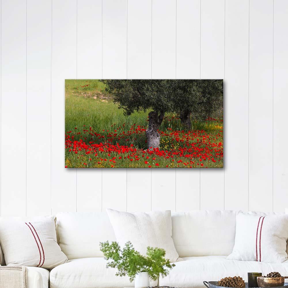 Landscape With Poppies as Art Print