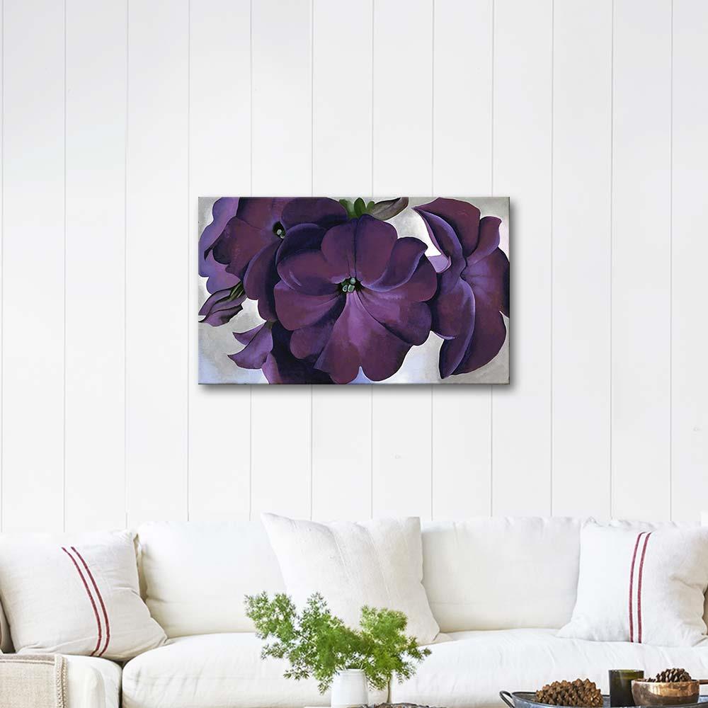 Lavender Petunias by Georgia O'Keeffe as Art Print