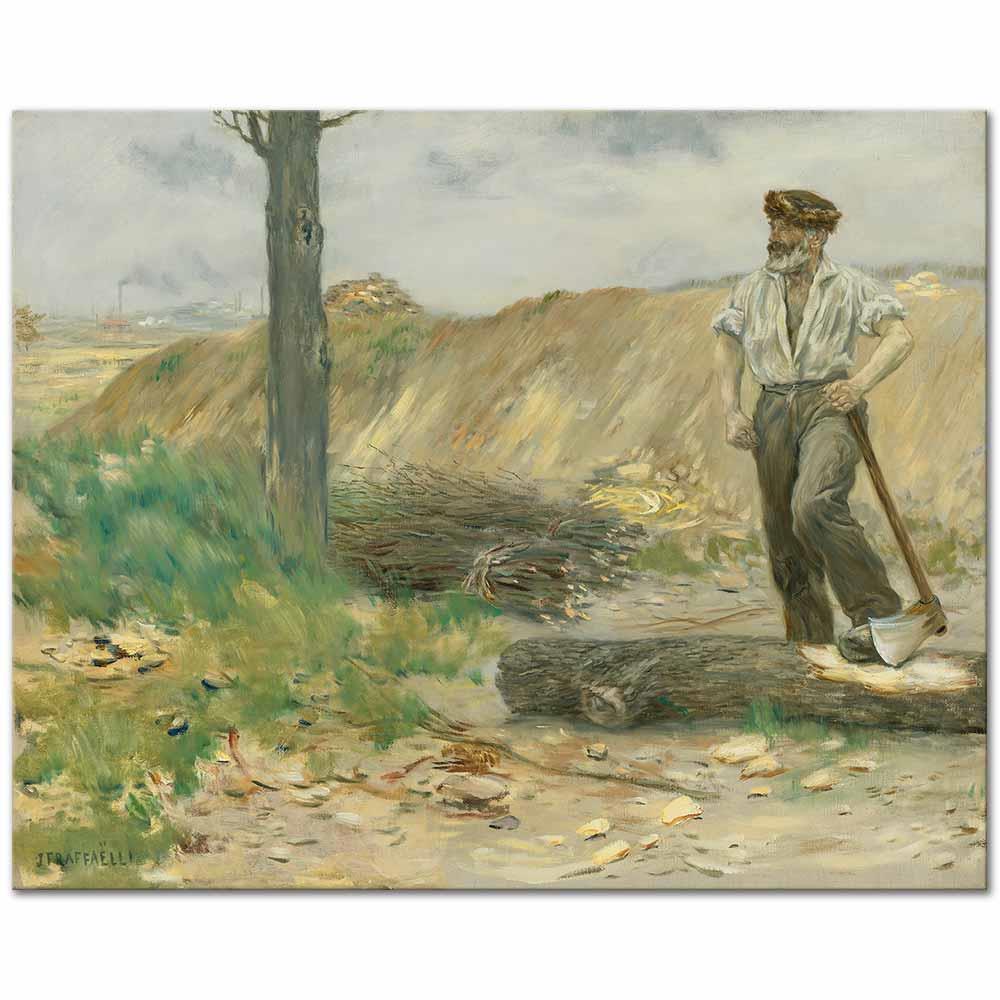Jean-François Raffaelli Oduncu Kanvas Tablo