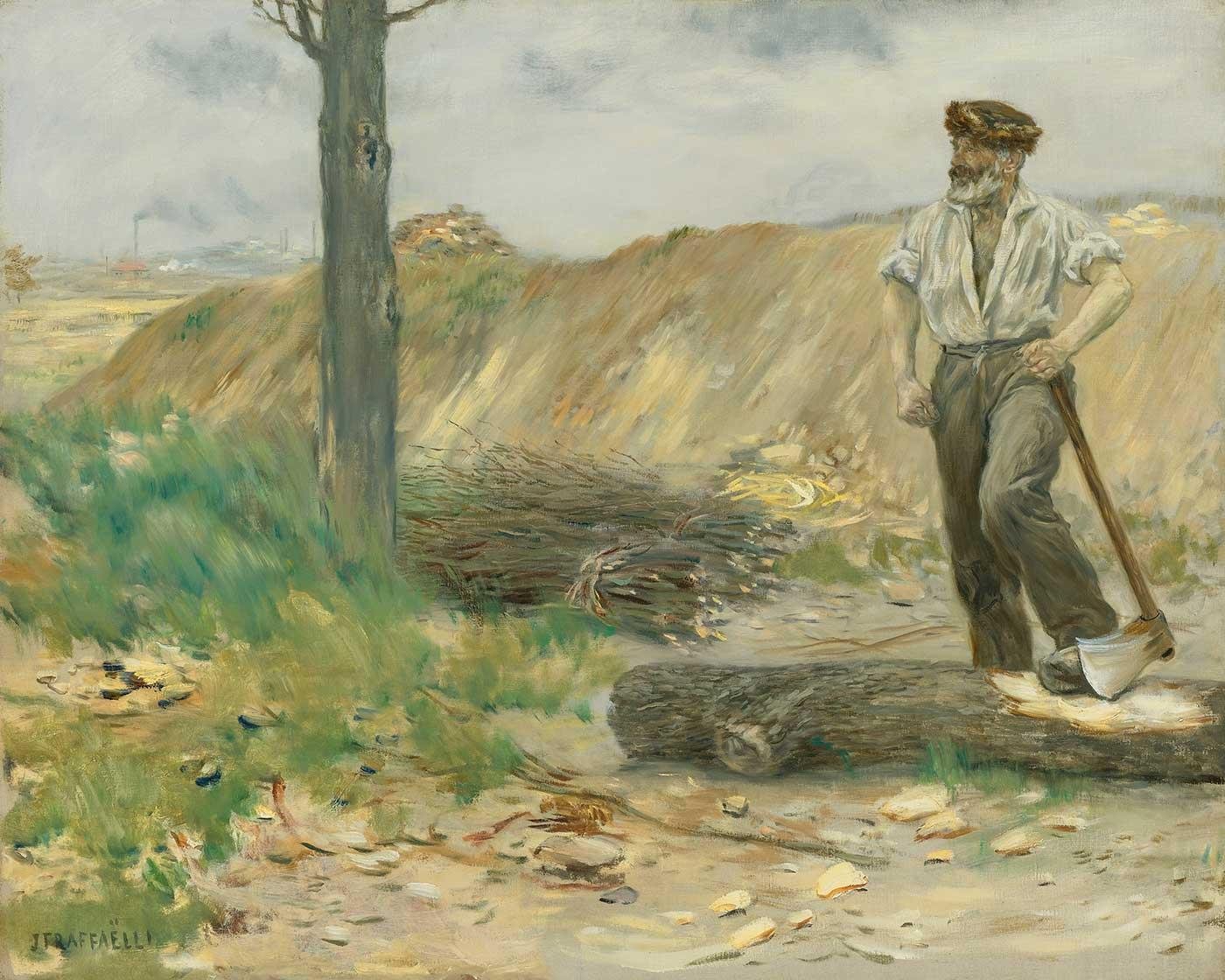 Jean-François Raffaelli Oduncu Kanvas Tablo