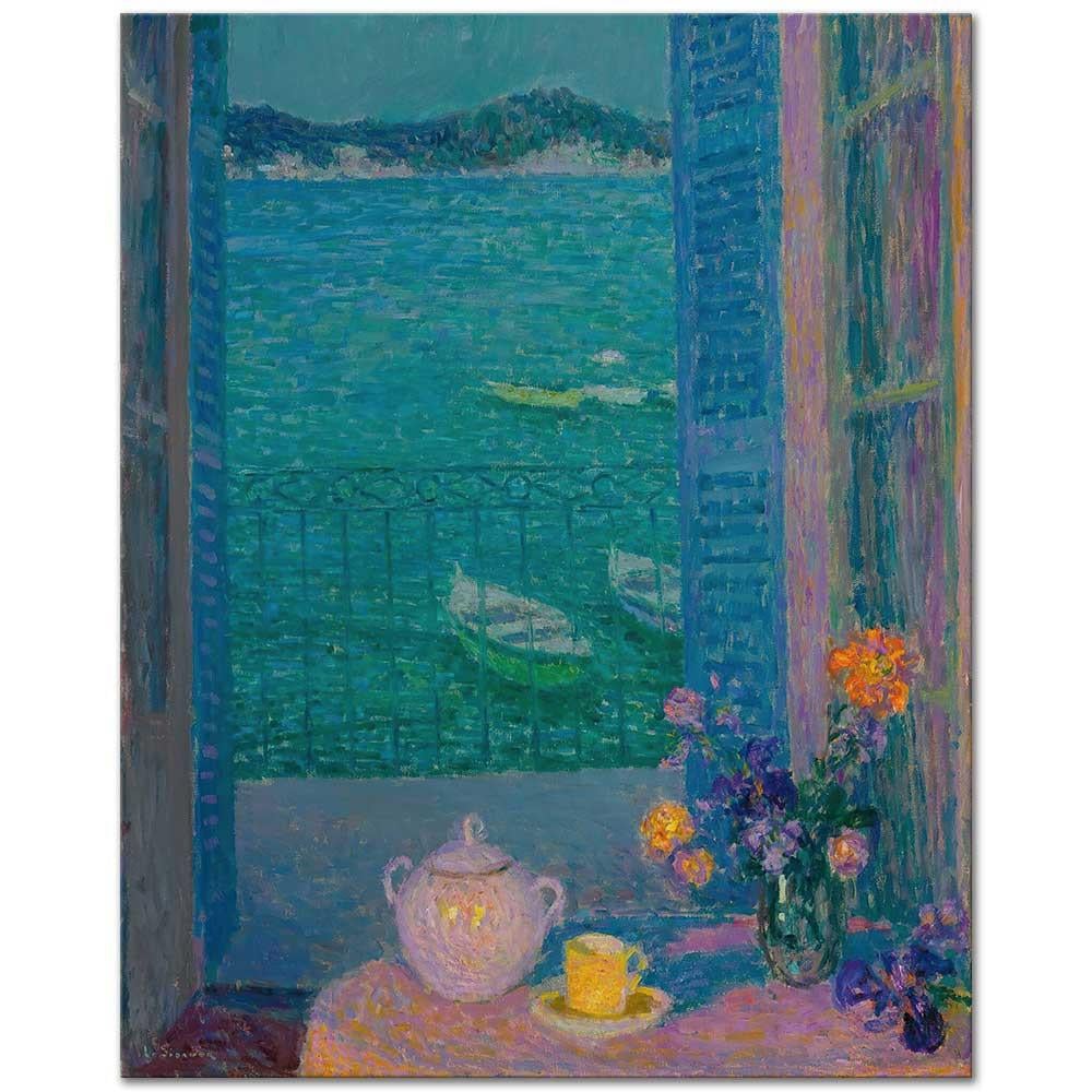Henri Le Sidaner Penceredeki Buket Kanvas Tablo
