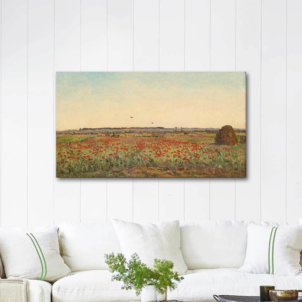 Le Champ de Coquelicot by Hippolyte Camille Delpy as Art Print