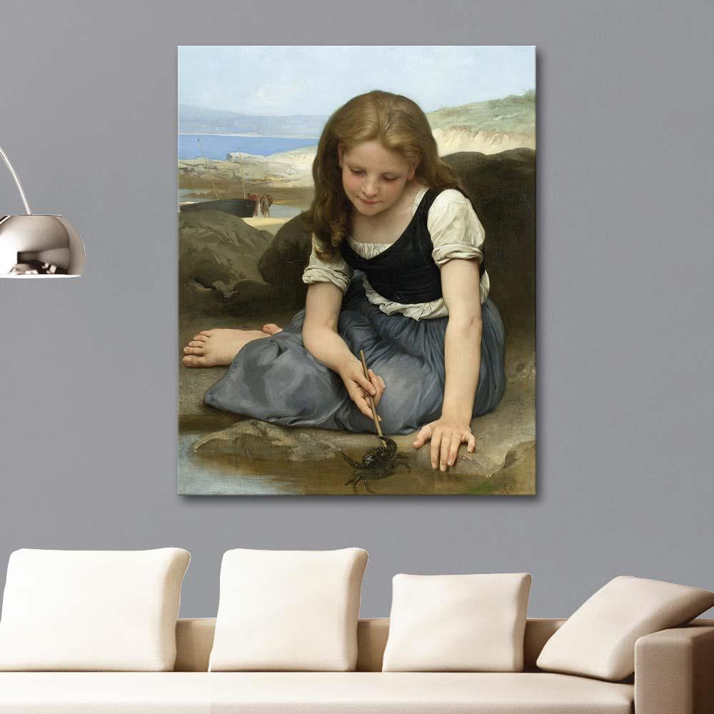 William Adolphe Bouguereau Yengeç Kanvas Tablo