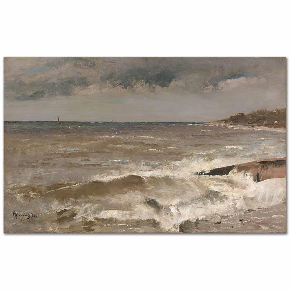 Alfred Stevens Le Havre Sahili Kanvas Tablo