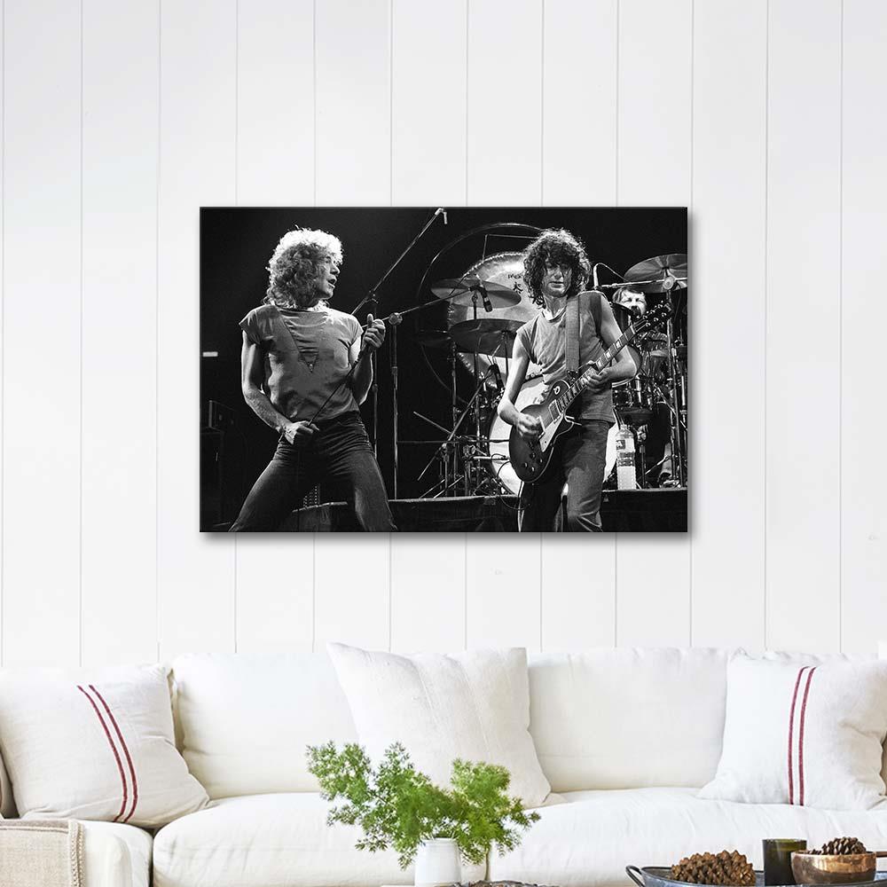 Led Zeppelin Knebworth Konserinde Kanvas Tablo