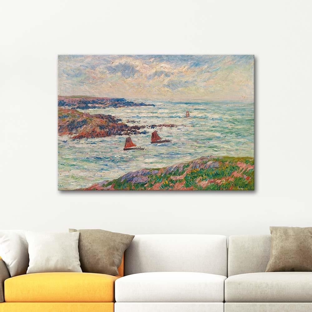Henry Moret Doelan Limanına Giriş, Finistere Kanvas Tablo