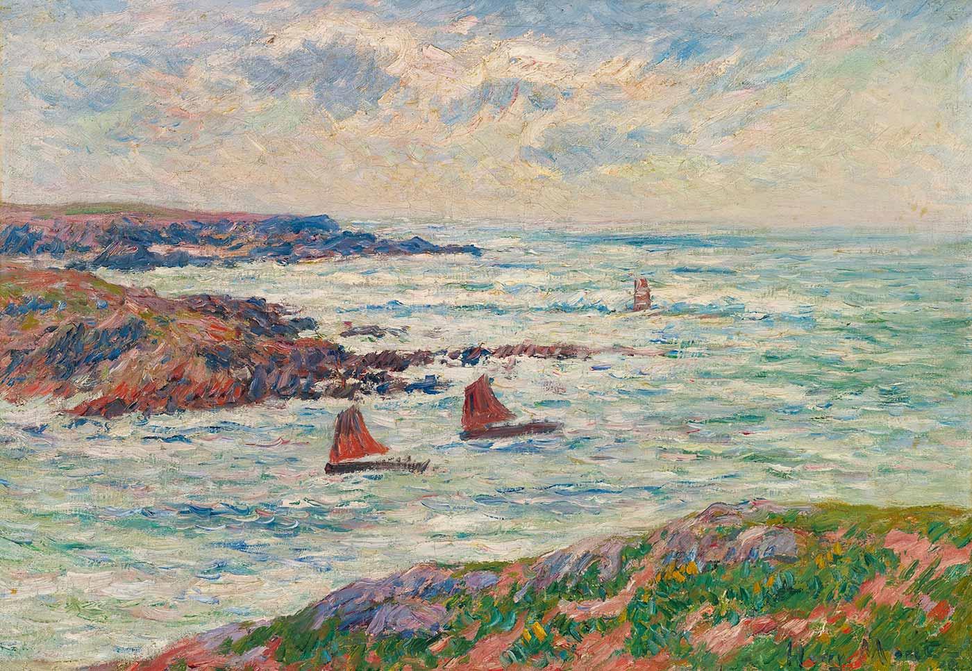 Henry Moret Doelan Limanına Giriş, Finistere Kanvas Tablo