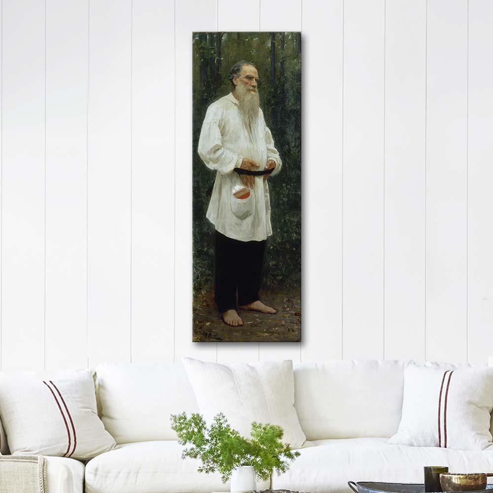 Ilya Repin Leo Tolstoy Yalınayak Kanvas Tablo