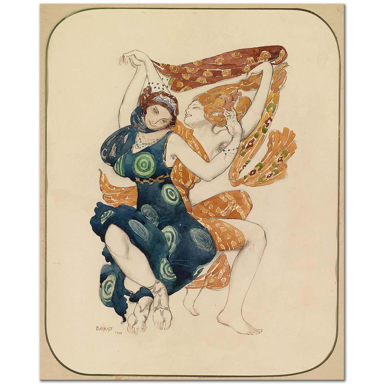 Costume for Narcisse by Tcherepnin by Leon Bakst