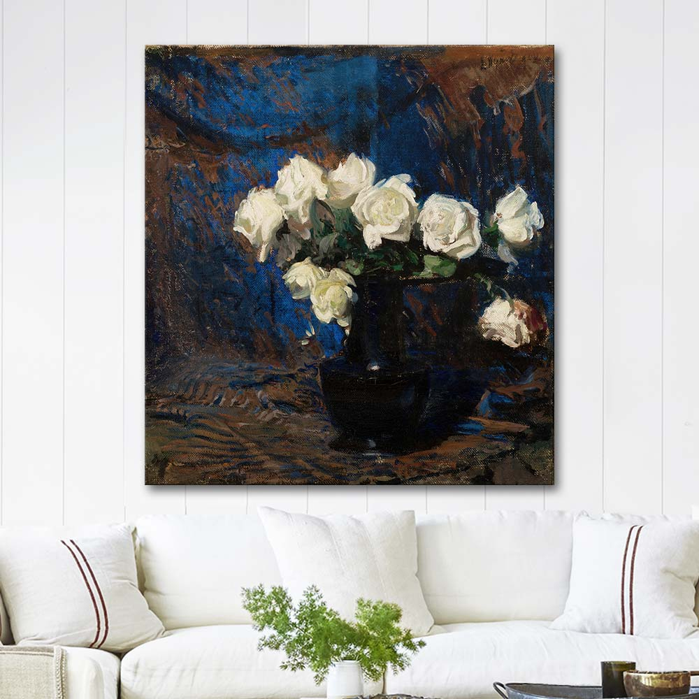 Leon Wyczolkowski White Roses Art Print
