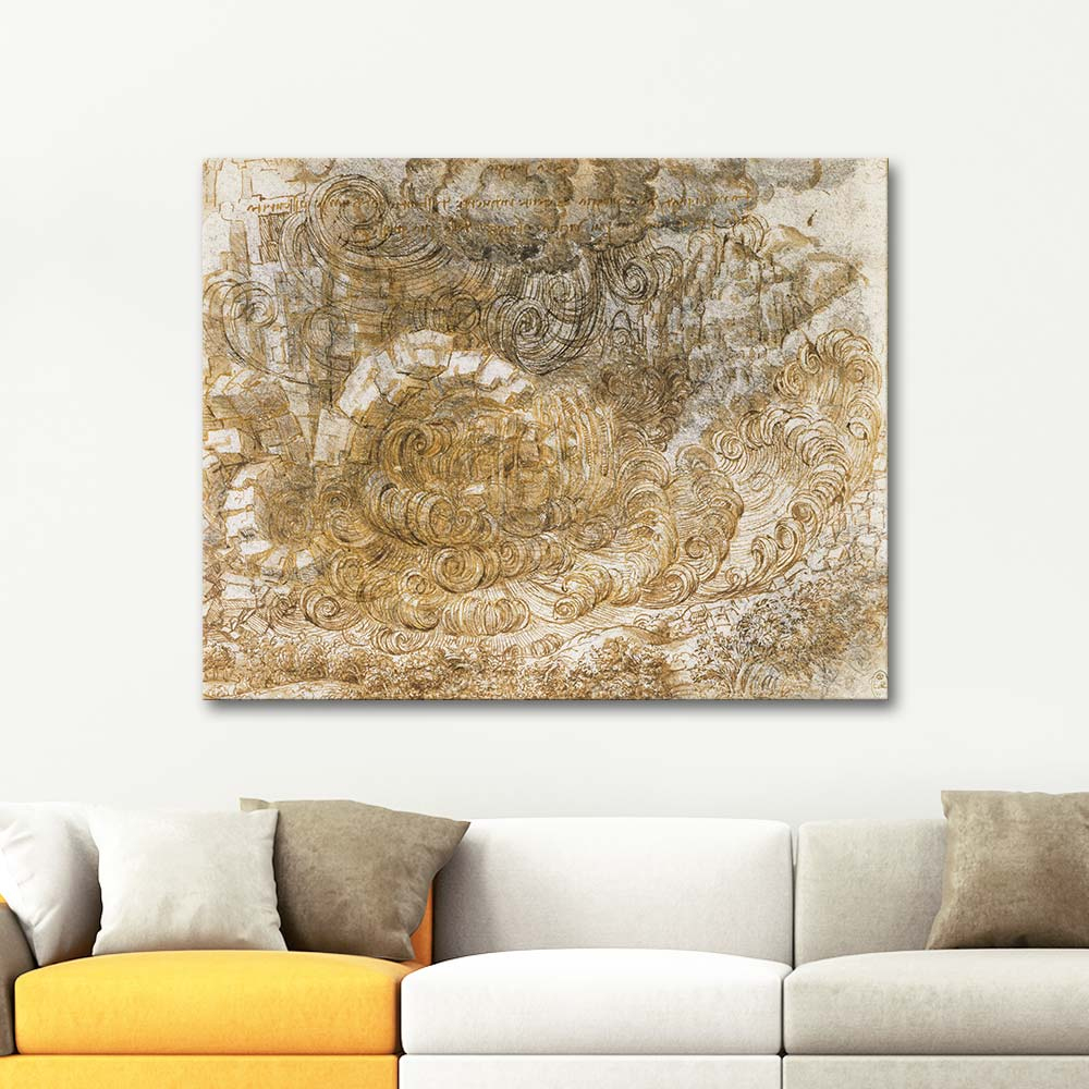 Leonardo Da Vinci A Deluge Art Print