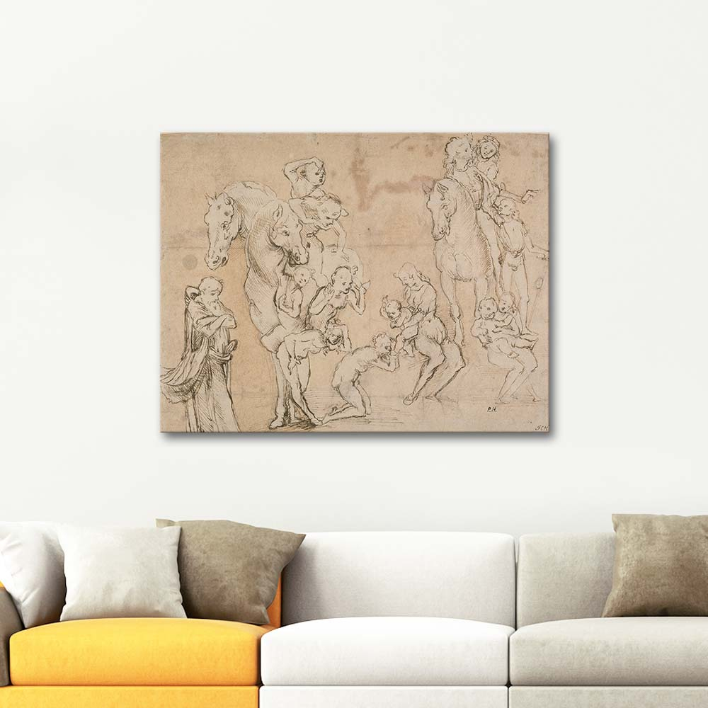 Leonardo Da Vinci Figür Etüdleri Kanvas Tablo