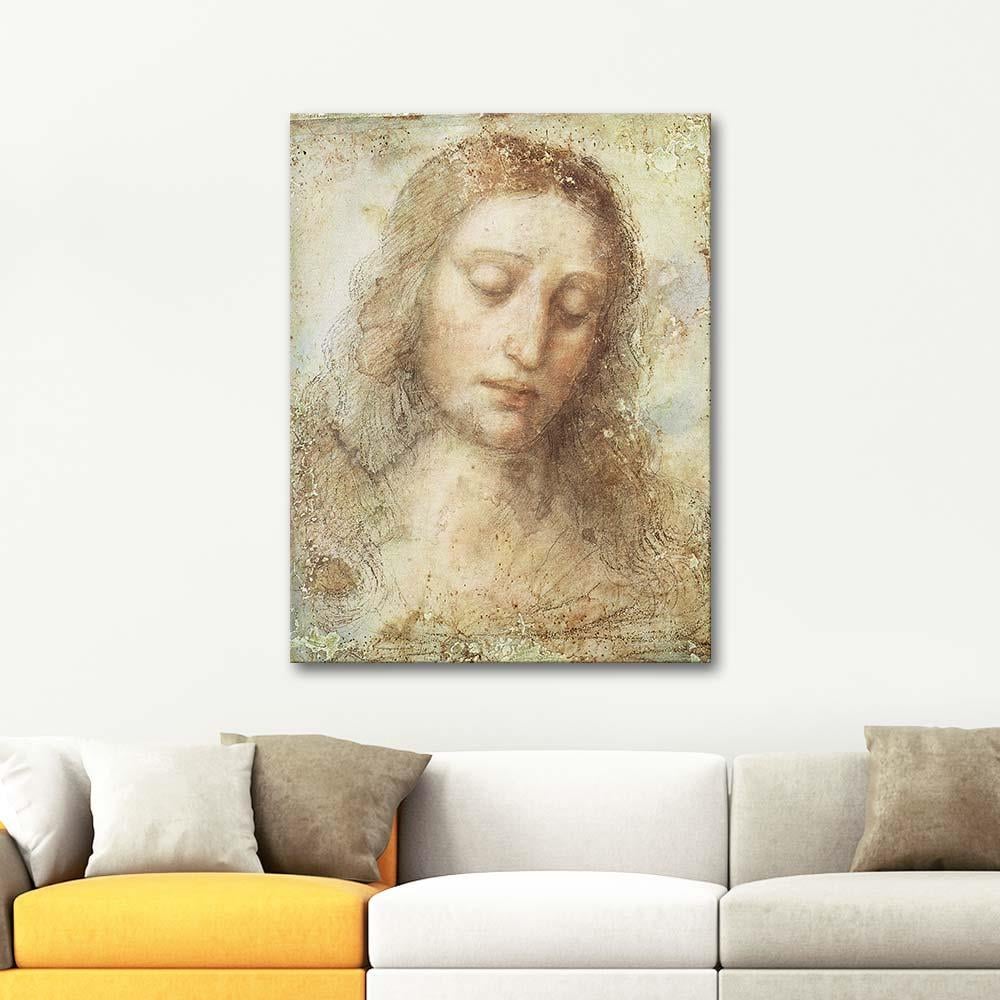 Leonardo Da Vinci Head of Jesus Christ Art Print