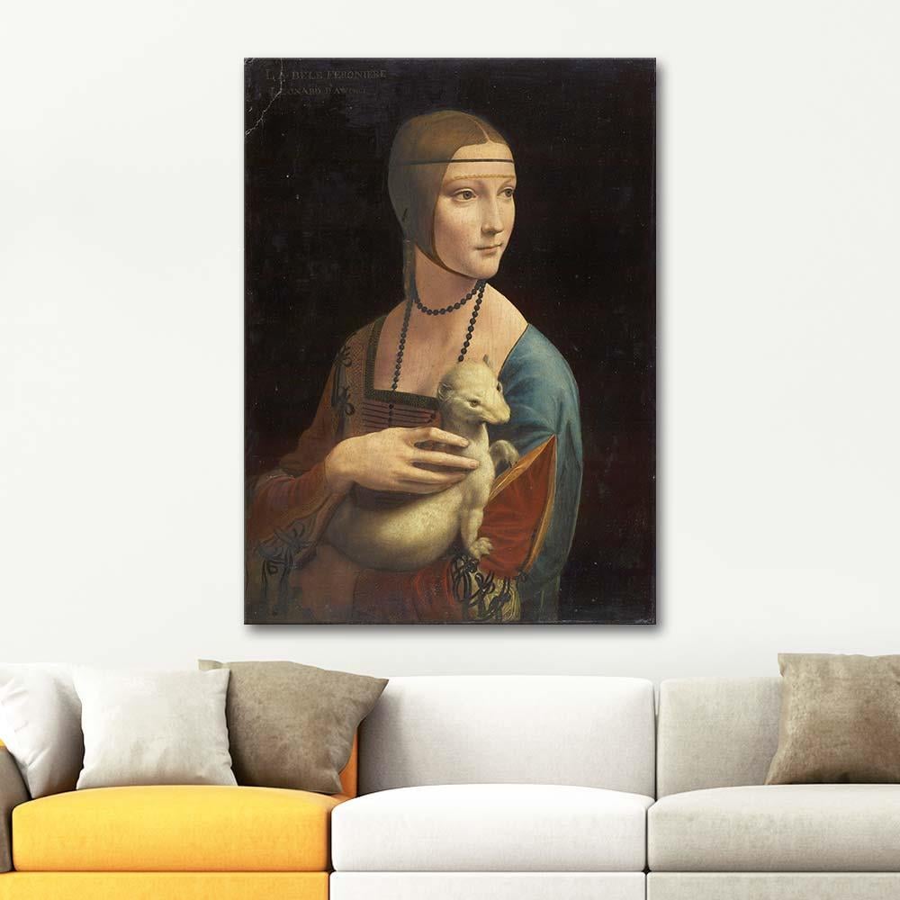 Leonardo da Vinci Cecilia Gallerani'nin Portresi Kanvas Tablo